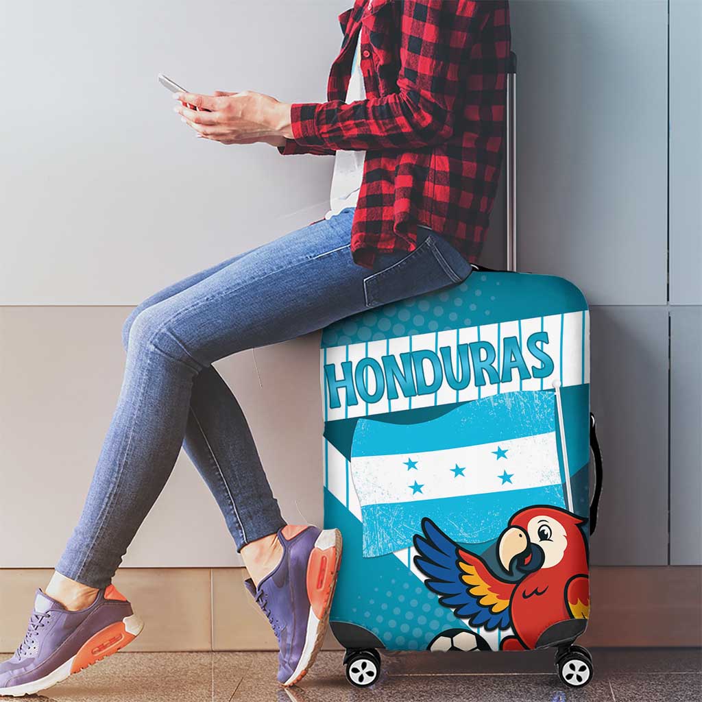 Honduras Football Luggage Cover Scarlet Macaw Mascot