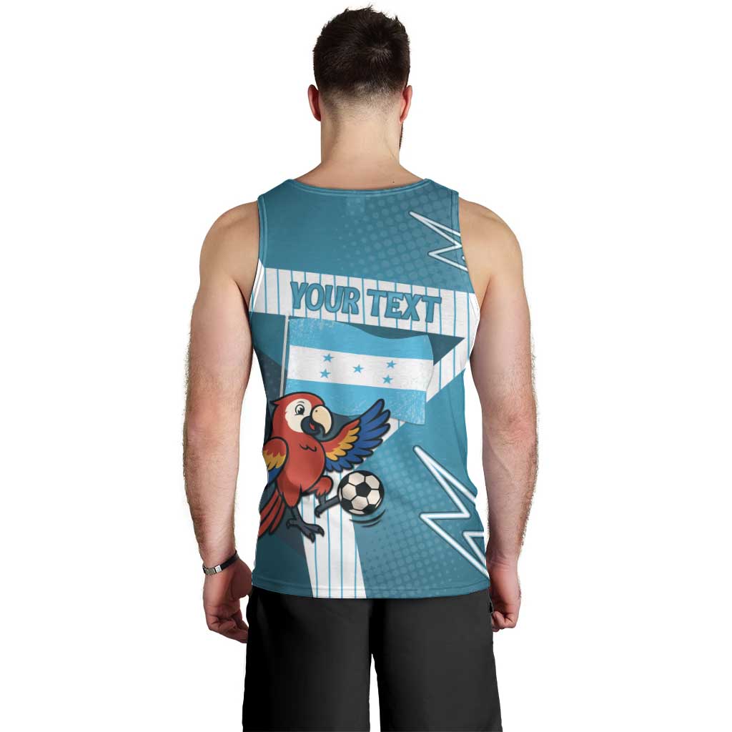 Personalized Honduras Football Men Tank Top Scarlet Macaw Mascot