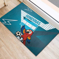 Honduras Football Rubber Doormat Scarlet Macaw Mascot