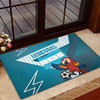 Honduras Football Rubber Doormat Scarlet Macaw Mascot