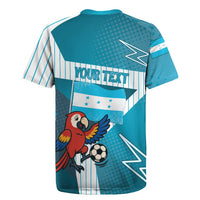 Personalized Honduras Football Rugby Jersey Scarlet Macaw Mascot
