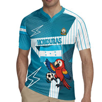 Personalized Honduras Football Rugby Jersey Scarlet Macaw Mascot