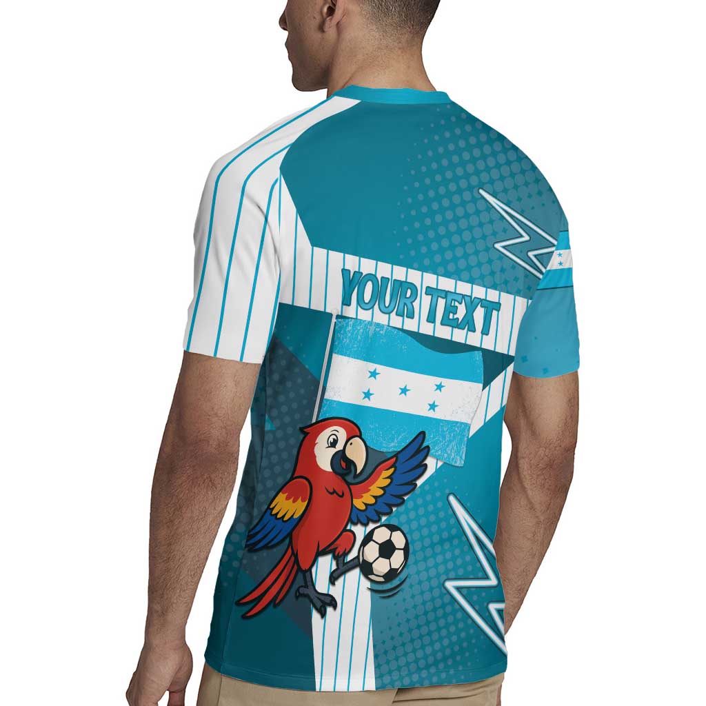 Personalized Honduras Football Rugby Jersey Scarlet Macaw Mascot