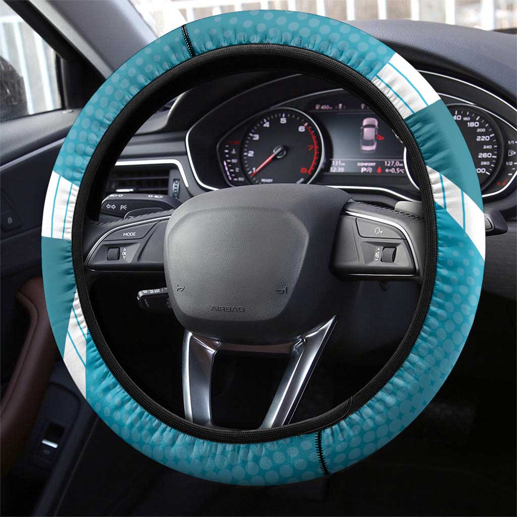 Honduras Football Steering Wheel Cover Scarlet Macaw Mascot