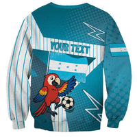 Personalized Honduras Football Sweatshirt Scarlet Macaw Mascot