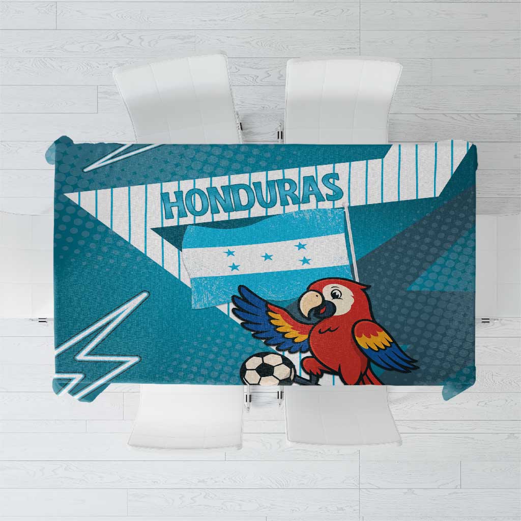 Honduras Football Tablecloth Scarlet Macaw Mascot