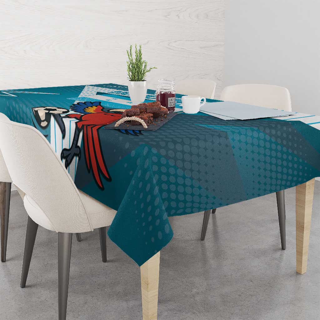 Honduras Football Tablecloth Scarlet Macaw Mascot