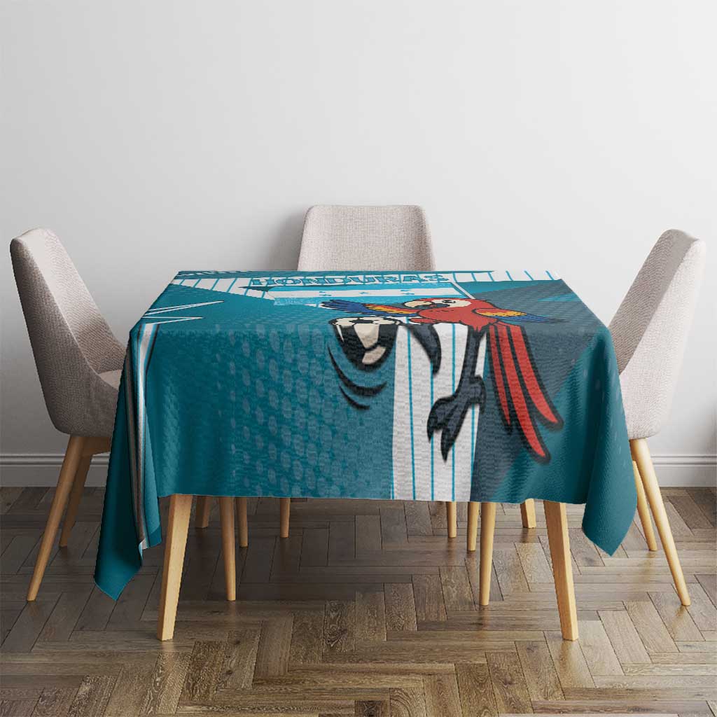Honduras Football Tablecloth Scarlet Macaw Mascot