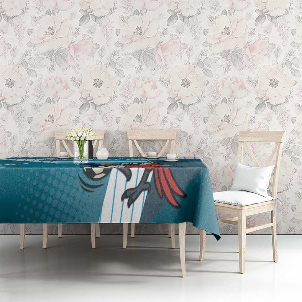 Honduras Football Tablecloth Scarlet Macaw Mascot