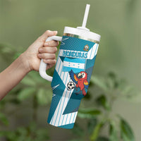 Personalized Honduras Football Tumbler With Handle Scarlet Macaw Mascot