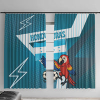 Honduras Football Window Curtain Scarlet Macaw Mascot
