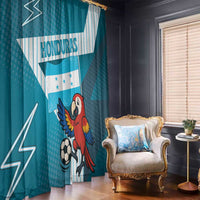 Honduras Football Window Curtain Scarlet Macaw Mascot