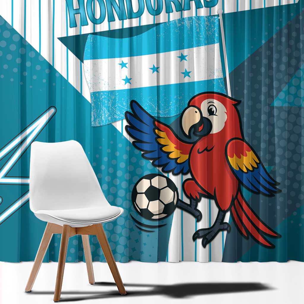 Honduras Football Window Curtain Scarlet Macaw Mascot