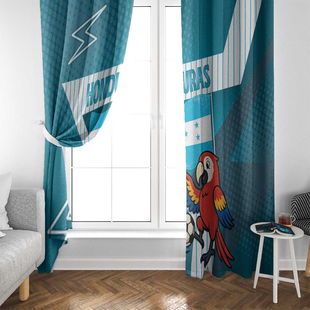 Honduras Football Window Curtain Scarlet Macaw Mascot