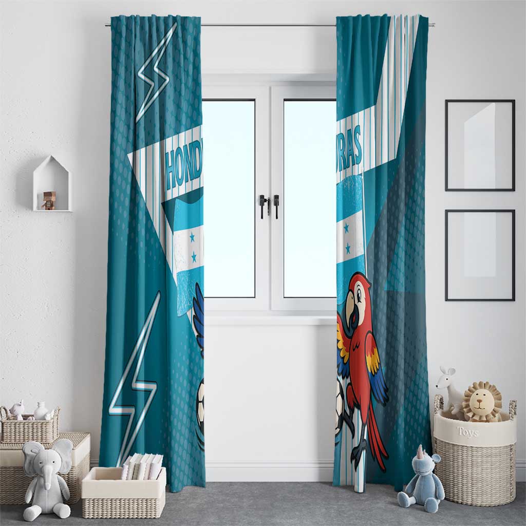 Honduras Football Window Curtain Scarlet Macaw Mascot