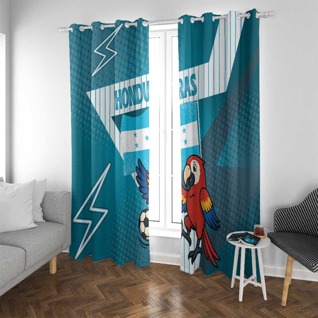 Honduras Football Window Curtain Scarlet Macaw Mascot