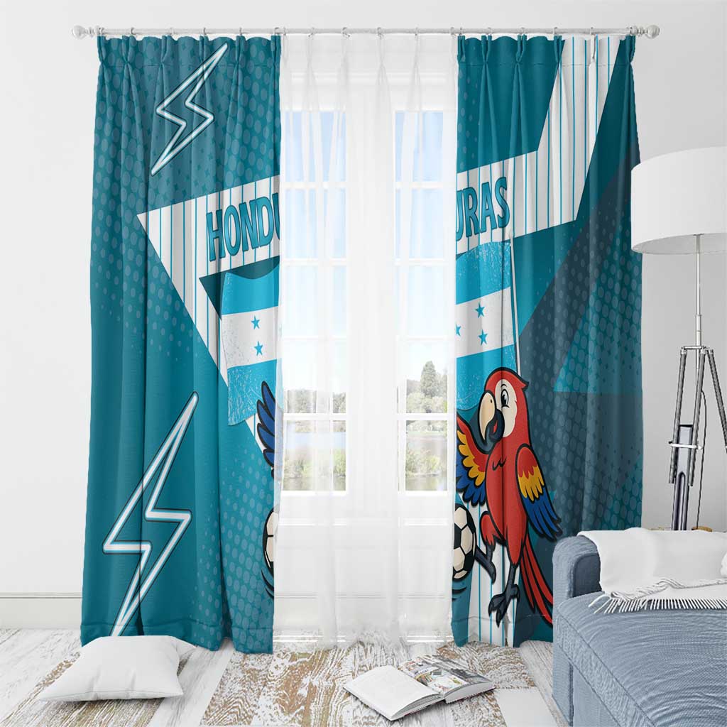 Honduras Football Window Curtain Scarlet Macaw Mascot