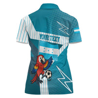 Personalized Honduras Football Women Polo Shirt Scarlet Macaw Mascot