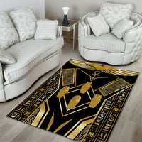 Egypt Canopic Jars Area Rug Ancient Mythology Four Sons of Horus