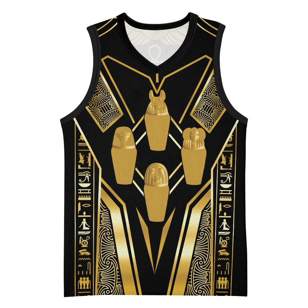 Egypt Canopic Jars Basketball Jersey Ancient Mythology Four Sons of Horus