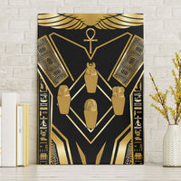 Egypt Canopic Jars Canvas Wall Art Ancient Mythology Four Sons of Horus