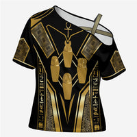 Egypt Canopic Jars Cross Shoulder Shirt Ancient Mythology Four Sons of Horus