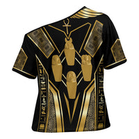 Egypt Canopic Jars Cross Shoulder Shirt Ancient Mythology Four Sons of Horus