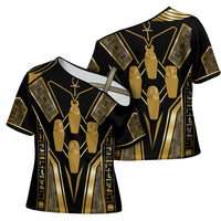 Egypt Canopic Jars Cross Shoulder Shirt Ancient Mythology Four Sons of Horus