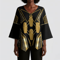 Egypt Canopic Jars Kimono Sleeve Blouse Ancient Mythology Four Sons of Horus