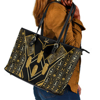 Egypt Canopic Jars Leather Tote Bag Ancient Mythology Four Sons of Horus