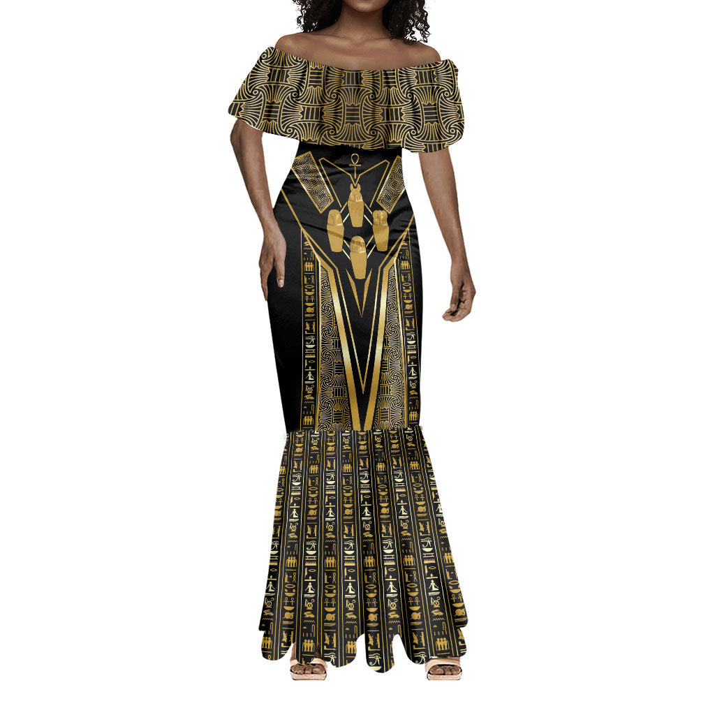 Egypt Canopic Jars Mermaid Dress Ancient Mythology Four Sons of Horus