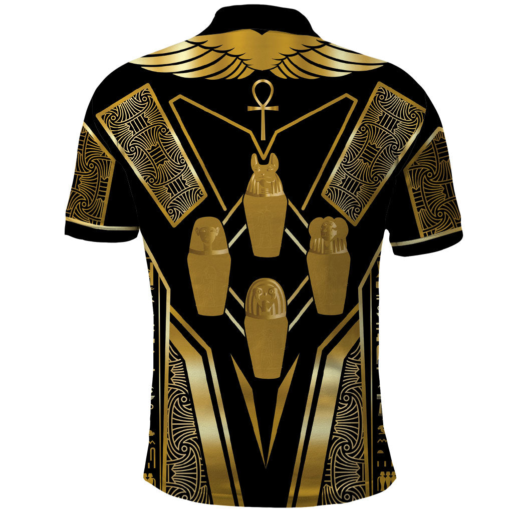 Egypt Canopic Jars Polo Shirt Ancient Mythology Four Sons of Horus