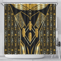 Egypt Canopic Jars Shower Curtain Ancient Mythology Four Sons of Horus