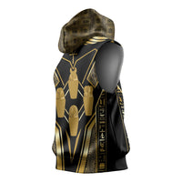 Egypt Canopic Jars Sleeveless Hoodie Ancient Mythology Four Sons of Horus