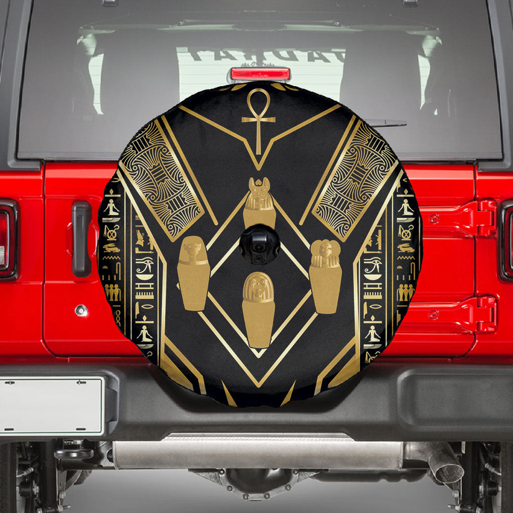 Egypt Canopic Jars Spare Tire Cover Ancient Mythology Four Sons of Horus