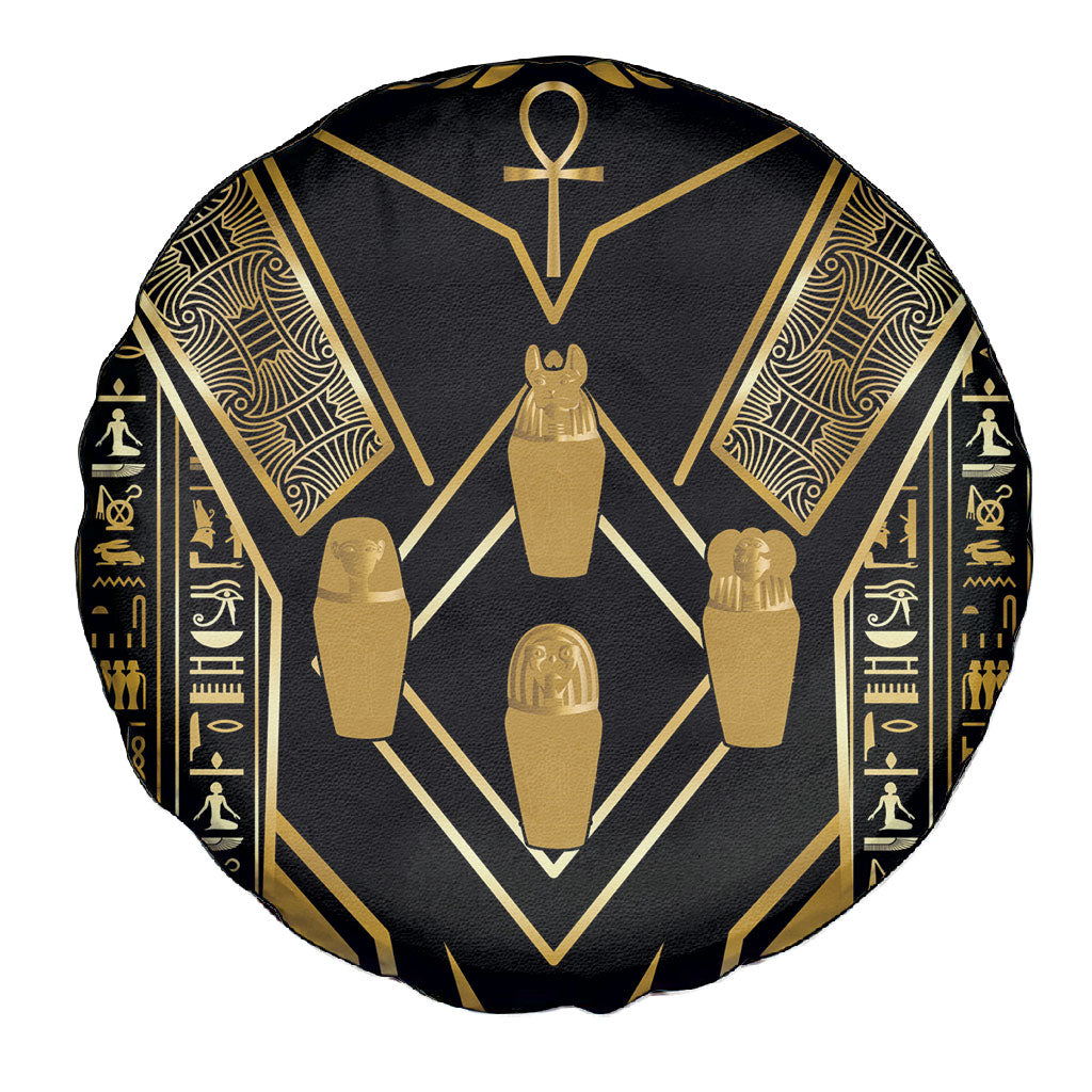 Egypt Canopic Jars Spare Tire Cover Ancient Mythology Four Sons of Horus