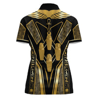 Egypt Canopic Jars Women Polo Shirt Ancient Mythology Four Sons of Horus