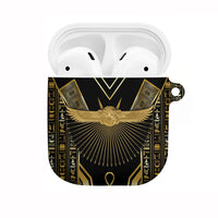 Egypt Winged Sun AirPods Case Ancient Mythology Golden Ankh