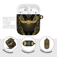 Egypt Winged Sun AirPods Case Ancient Mythology Golden Ankh