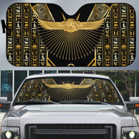 Egypt Winged Sun Auto Sun Shade Ancient Mythology Golden Ankh