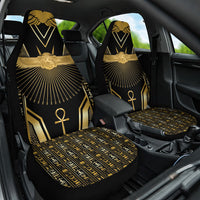 Egypt Winged Sun Car Seat Cover Ancient Mythology Golden Ankh