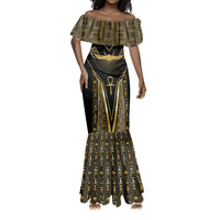 Egypt Winged Sun Mermaid Dress Ancient Mythology Golden Ankh