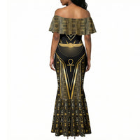Egypt Winged Sun Mermaid Dress Ancient Mythology Golden Ankh
