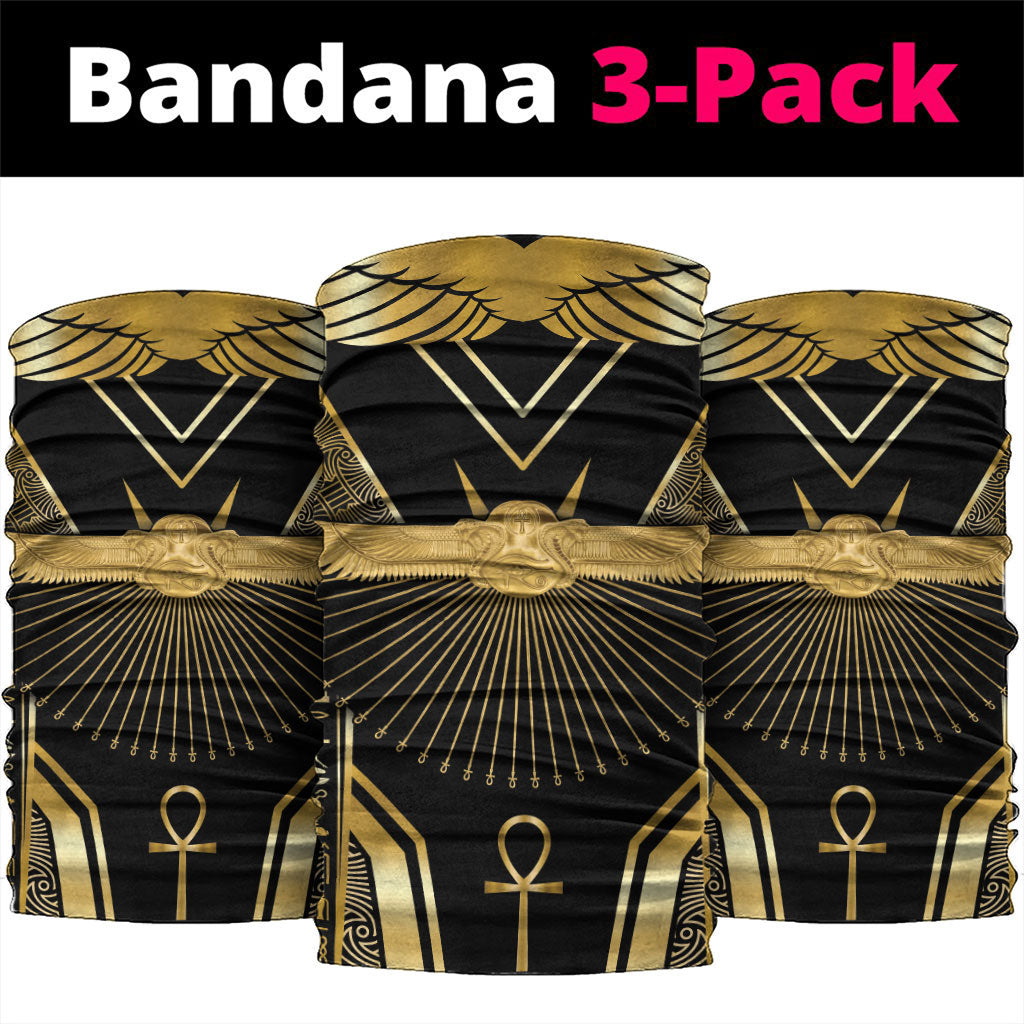 Egypt Winged Sun Neck Gaiter Ancient Mythology Golden Ankh
