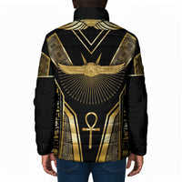 Egypt Winged Sun Padded Jacket Ancient Mythology Golden Ankh