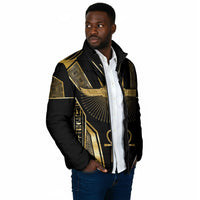 Egypt Winged Sun Padded Jacket Ancient Mythology Golden Ankh