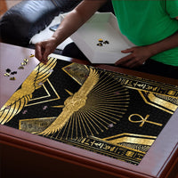 Egypt Winged Sun Puzzle Ancient Mythology Golden Ankh