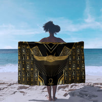 Egypt Winged Sun Sarong Ancient Mythology Golden Ankh