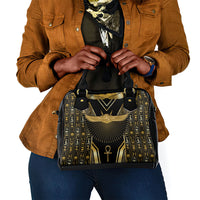 Egypt Winged Sun Shoulder Handbag Ancient Mythology Golden Ankh