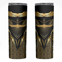 Egypt Winged Sun Skinny Tumbler Ancient Mythology Golden Ankh